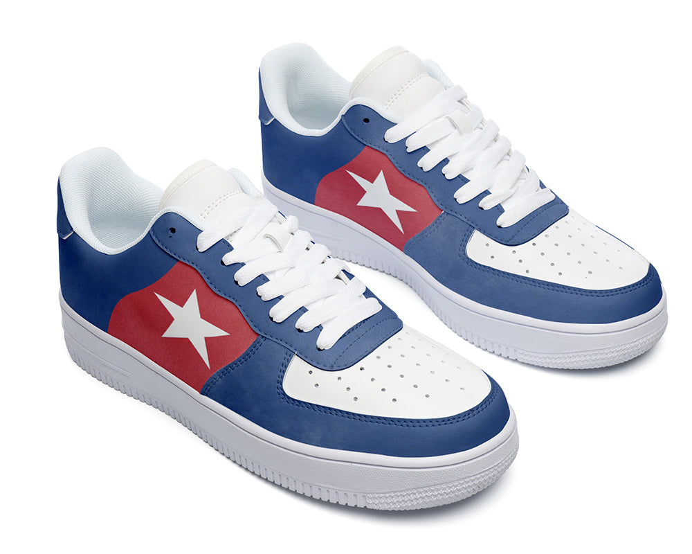 Texas Sneakers: Texas State Flag Pattern Court Sneakers