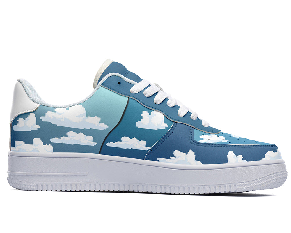 Pixelated Clouds Sneakers