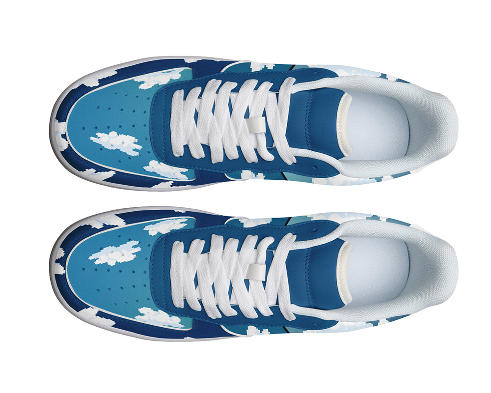 Pixelated Clouds Sneakers