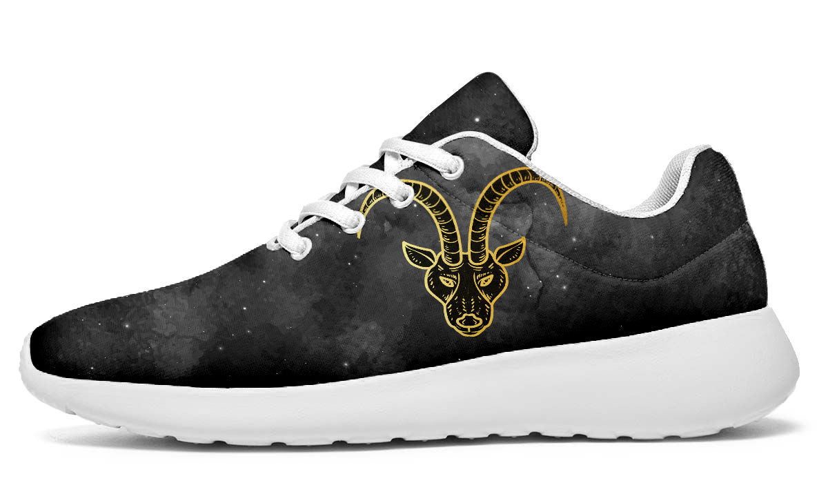 Capricorn Sneakers: Capricorn Zodiac Sign Illustration Sport Shoes