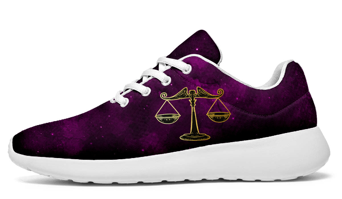 Libra Sneakers: Libra Zodiac Sign Illustration Sport Shoes