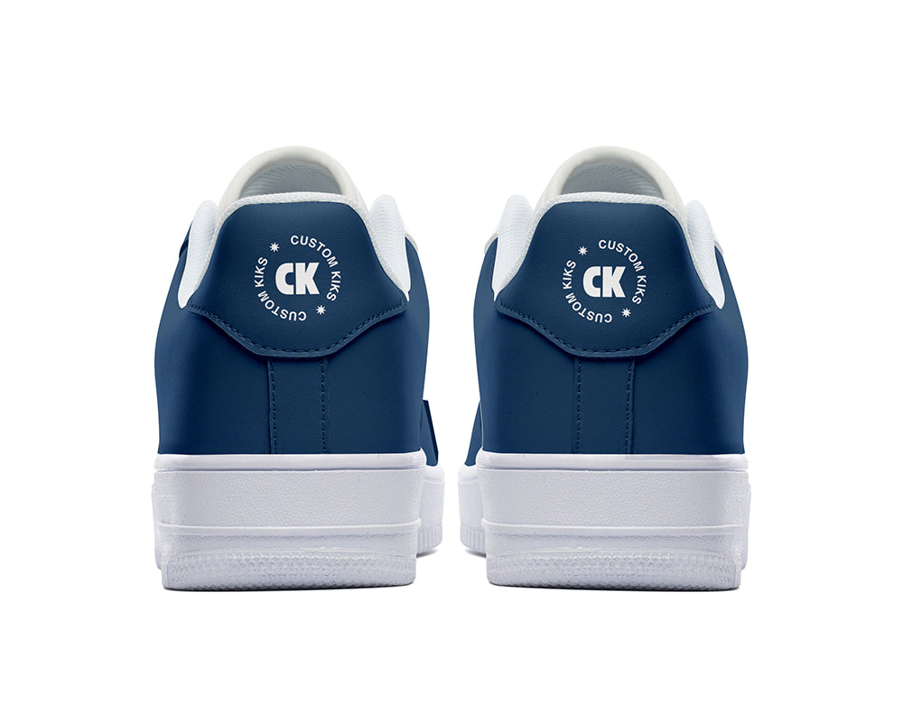 Navy Blue Sneakers: Solid Navy Court Sneakers