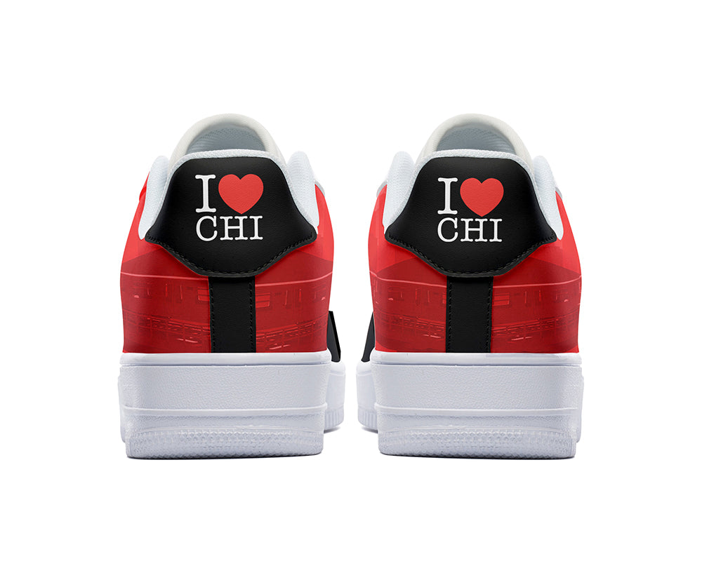 Chicago Sneakers: Chicago Skyline Illustration Court Sneakers
