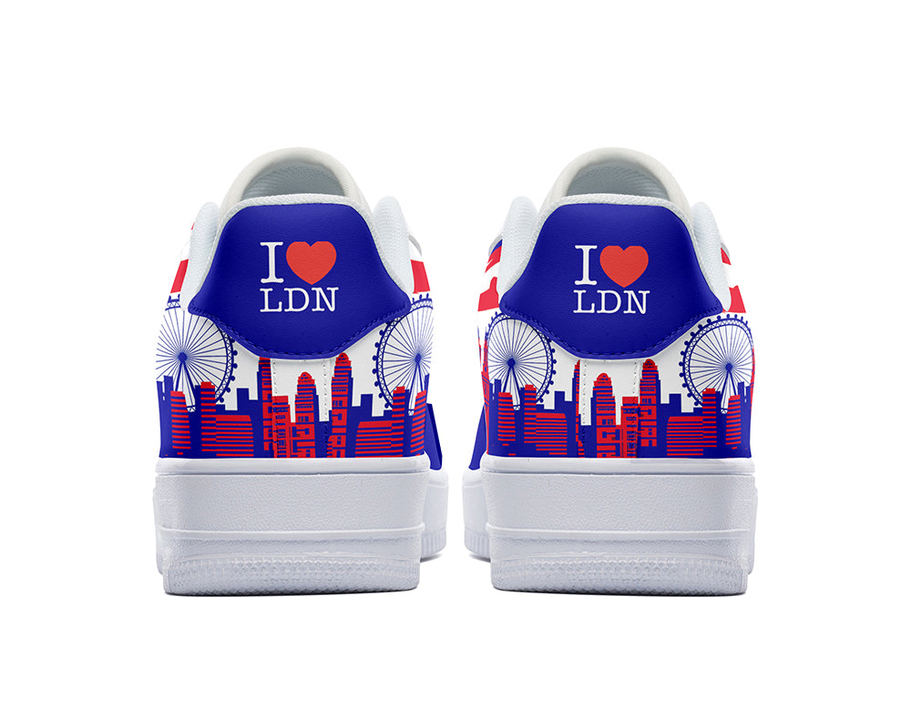 London Sneakers: London Skyline Illustration Court Sneakers