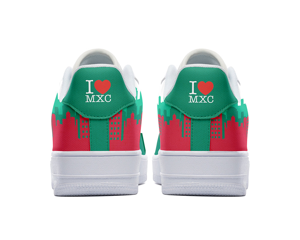 Mexico City Sneakers: Mexico City Skyline Illustration Court Sneakers