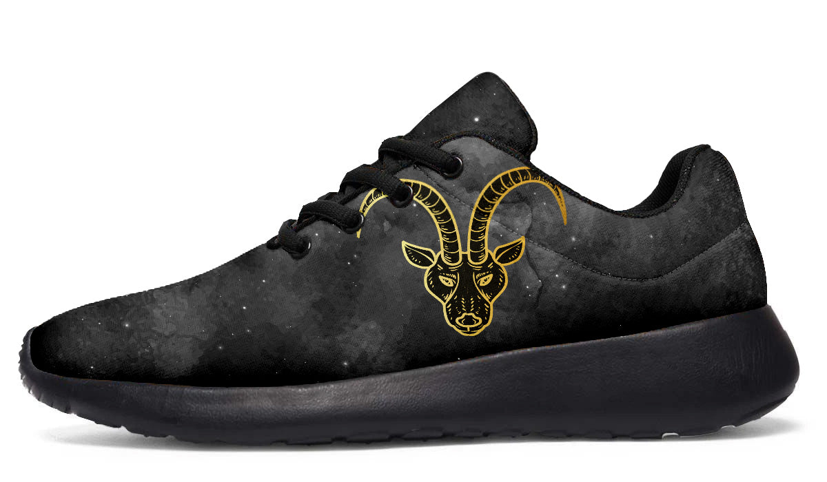 Capricorn Sneakers: Capricorn Zodiac Sign Illustration Sport Shoes
