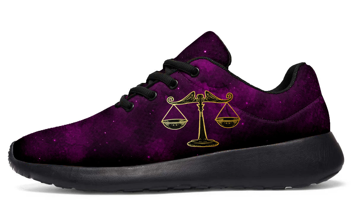 Libra Sneakers: Libra Zodiac Sign Illustration Sport Shoes
