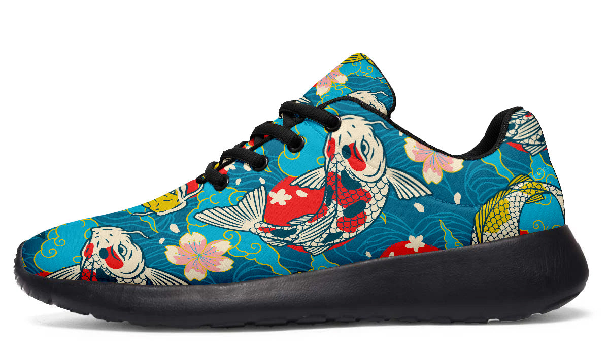 Koi Fish Sneakers: Koi Fish Pattern Sport Shoes