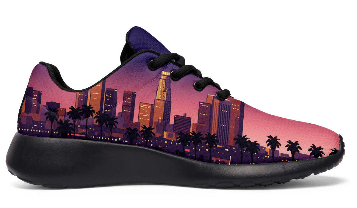 Los Angeles Sneakers: Los Angeles Skyline Illustration Sport Shoes