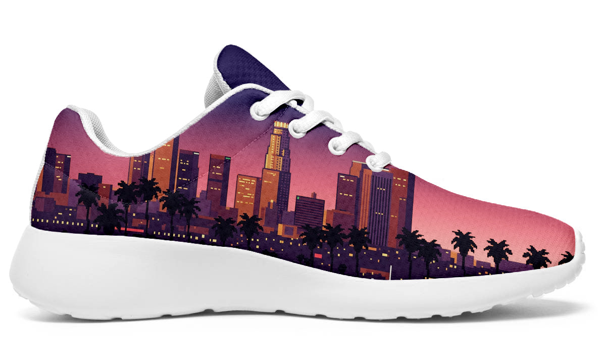 Los Angeles Sneakers: Los Angeles Skyline Illustration Sport Shoes