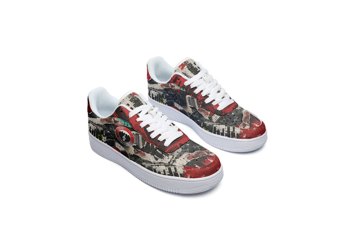 Big Red NOLA Vintage Court Sneakers - Charcoal