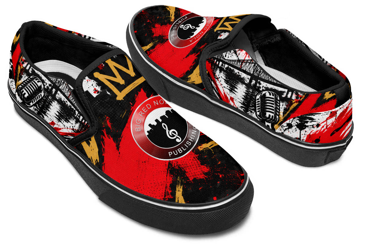 Big Red Nola Publishing Slip On Sneakers - Music