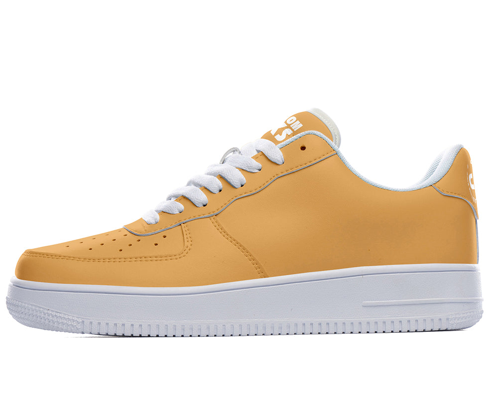 Butterscotch Sneakers: Solid Butterscotch Court Sneakers