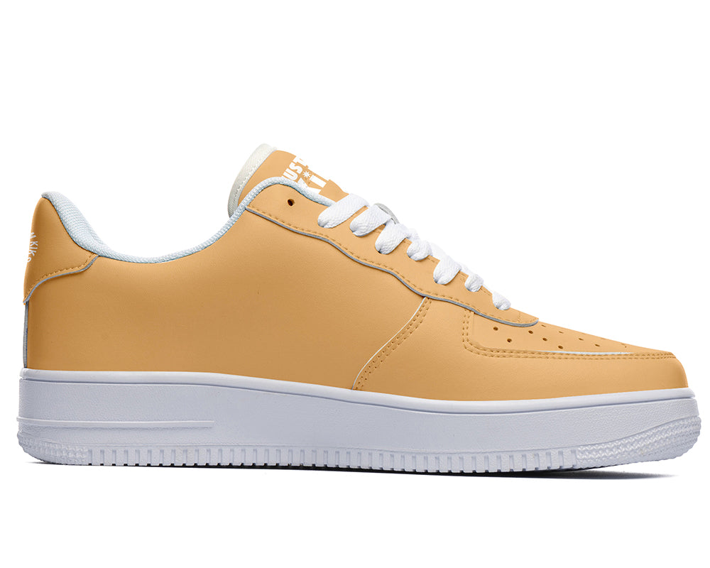 Butterscotch Sneakers: Solid Butterscotch Court Sneakers