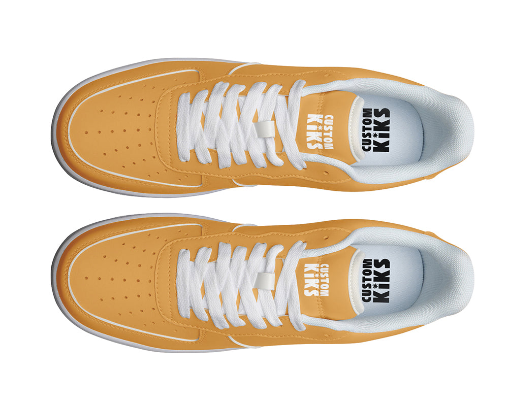 Butterscotch Sneakers: Solid Butterscotch Court Sneakers