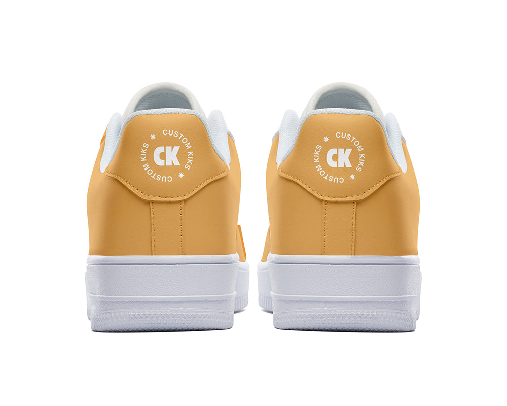 Butterscotch Sneakers: Solid Butterscotch Court Sneakers