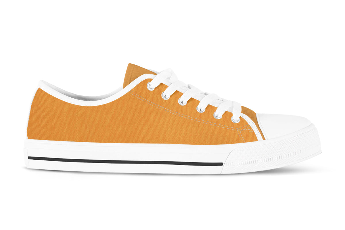 Butterscotch Yellow Sneakers: Solid Butterscotch Yellow Low Top Sneakers