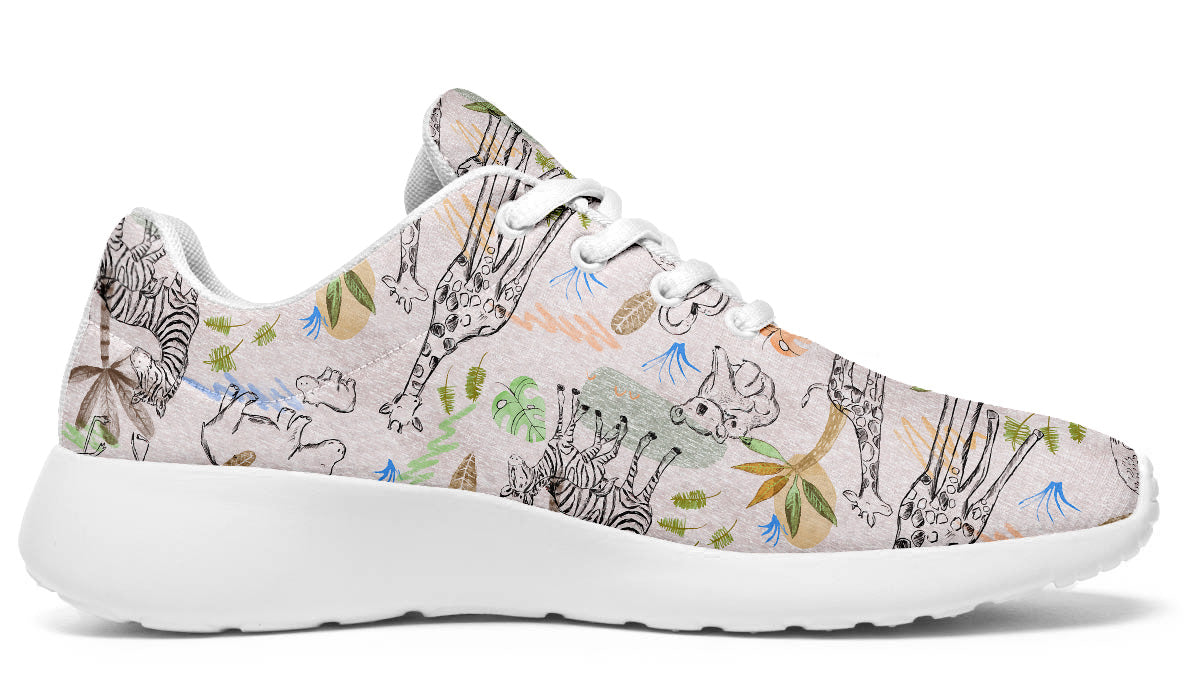 Safari Sneakers: Animal Doodle Sport Shoes