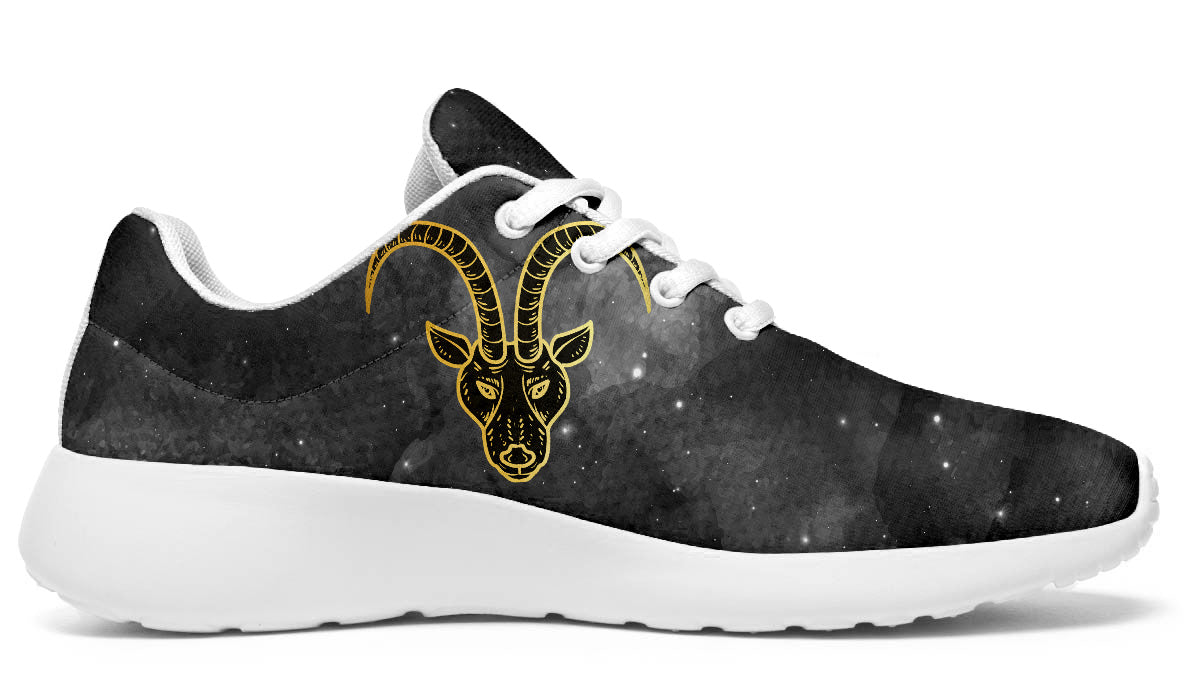 Capricorn Sneakers: Capricorn Zodiac Sign Illustration Sport Shoes