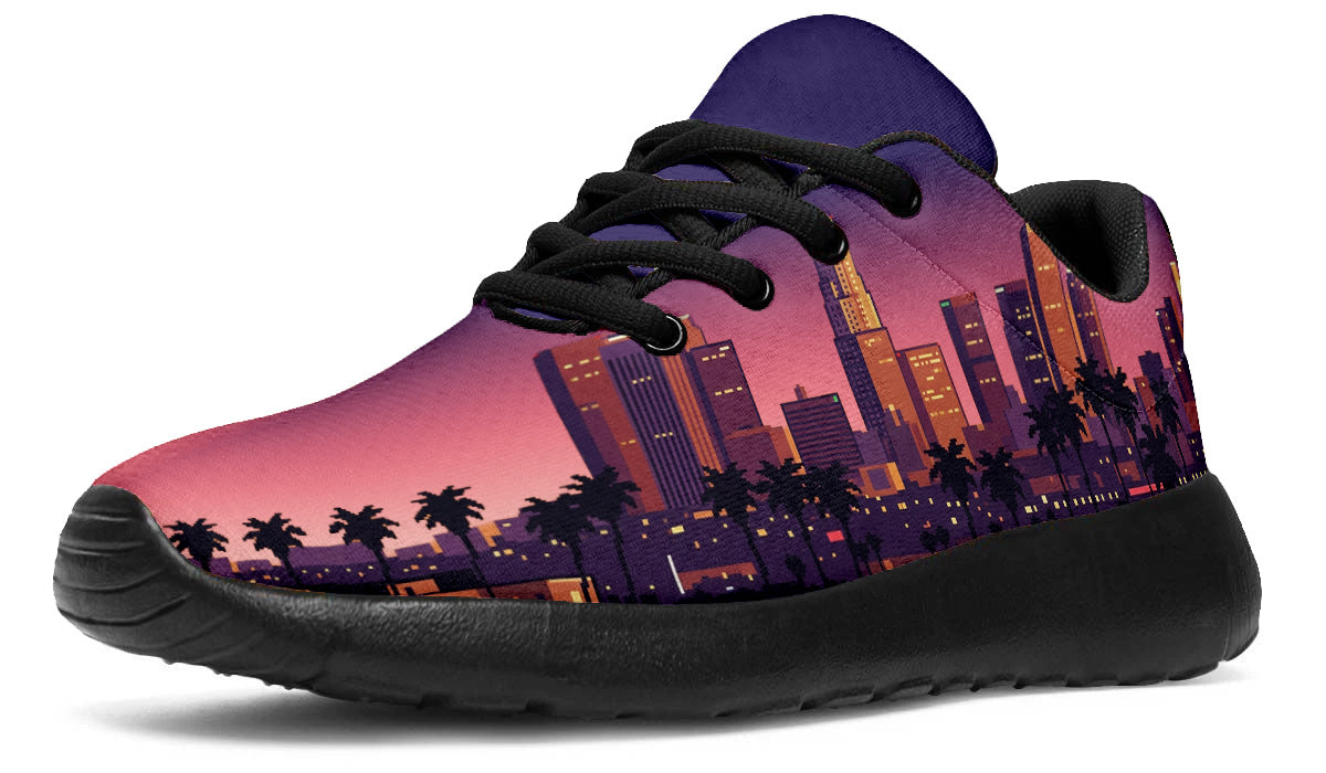 Los Angeles Sneakers: Los Angeles Skyline Illustration Sport Shoes