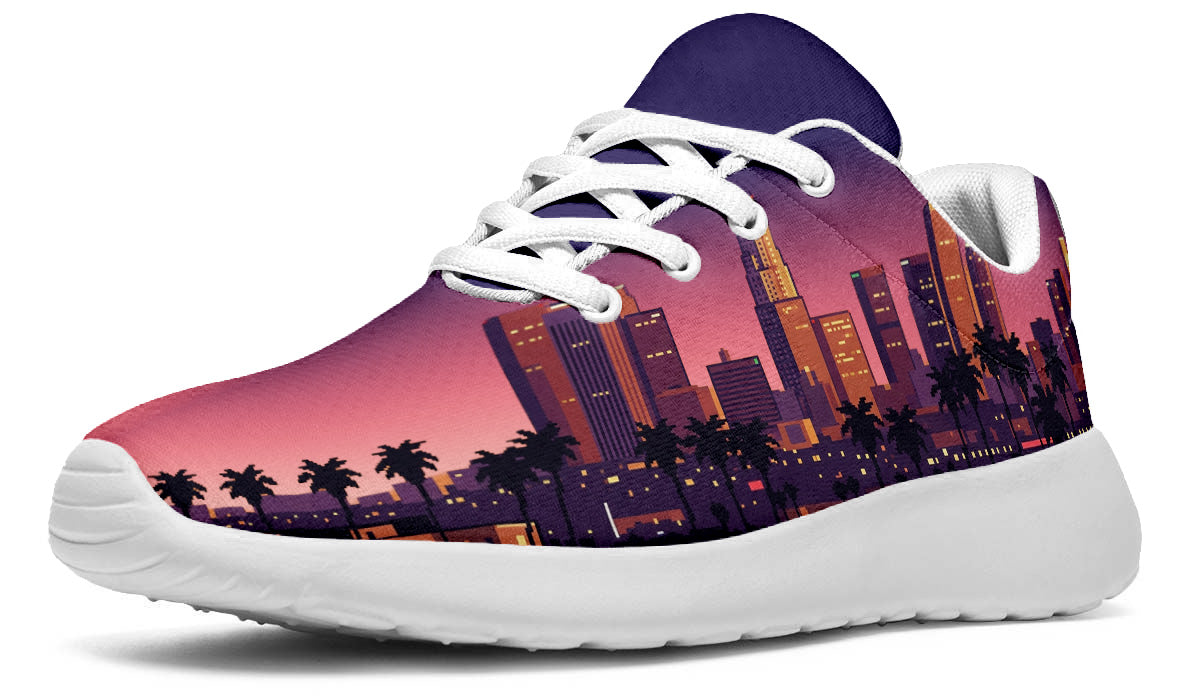 Los Angeles Sneakers: Los Angeles Skyline Illustration Sport Shoes