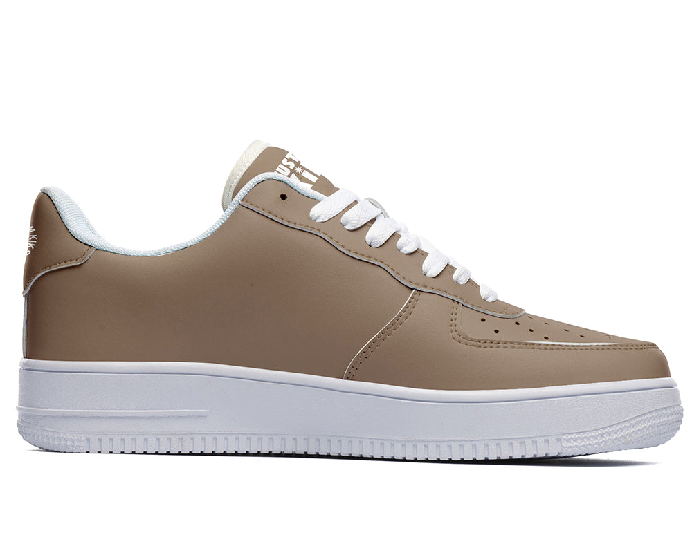 Coffee Brown Sneakers: Solid Coffee Brown Court Sneakers
