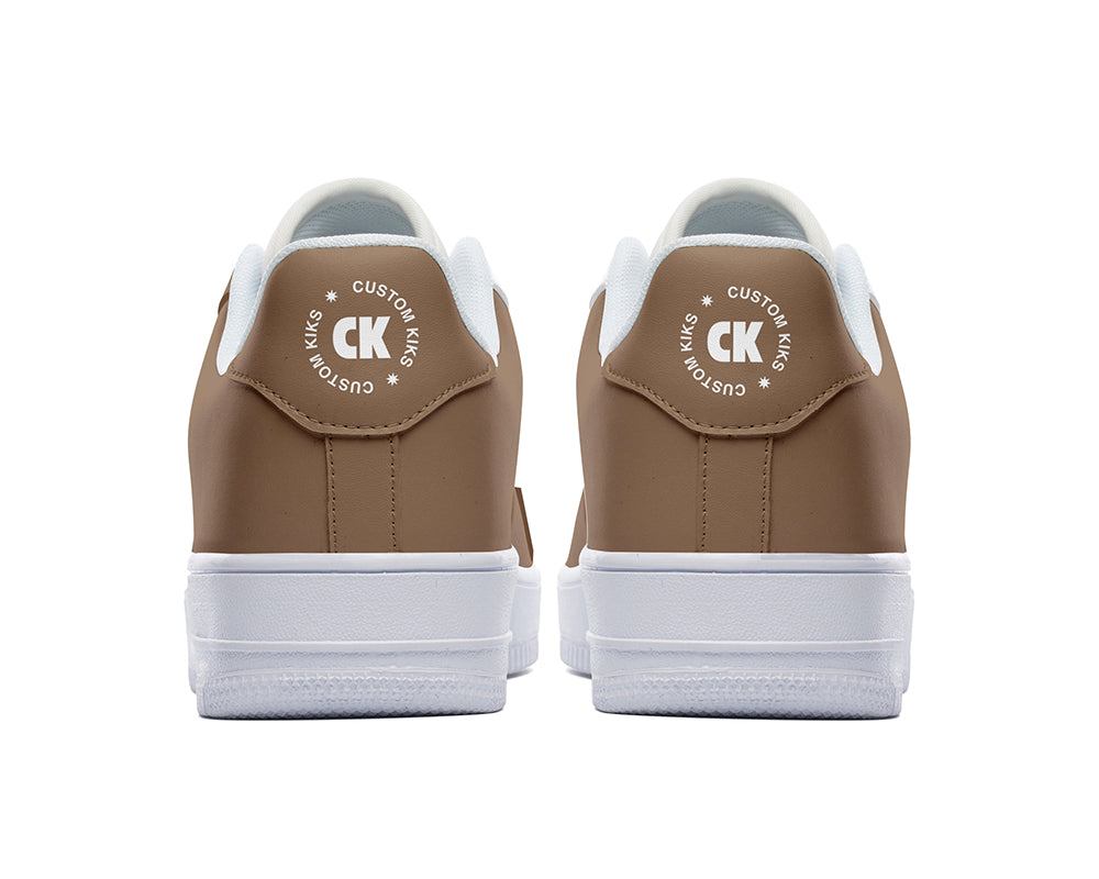 Coffee Brown Sneakers: Solid Coffee Brown Court Sneakers