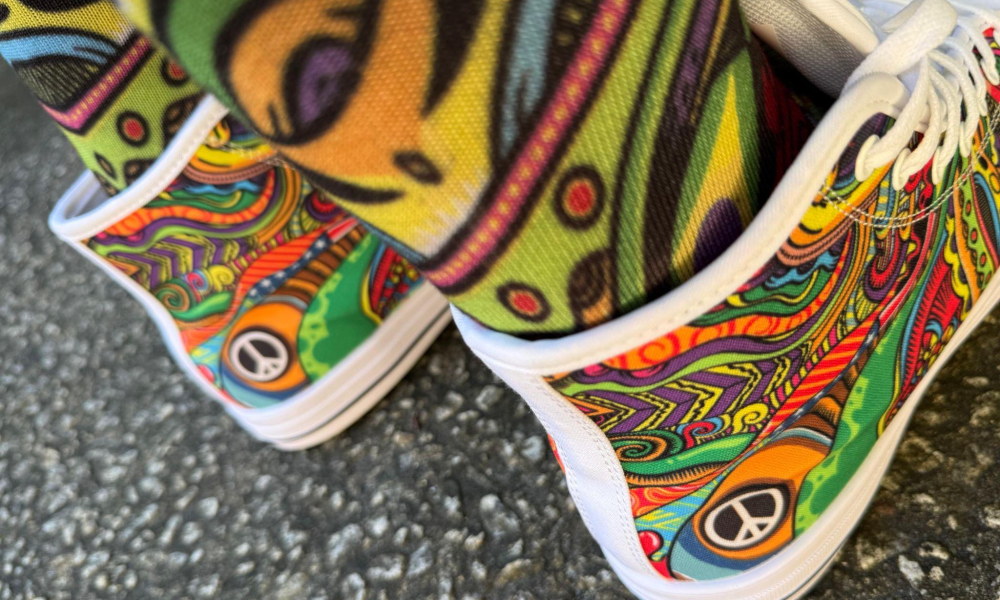 PEACE OF COLOR HIGH TOPS + MATCHING SOCKS BUNDLE