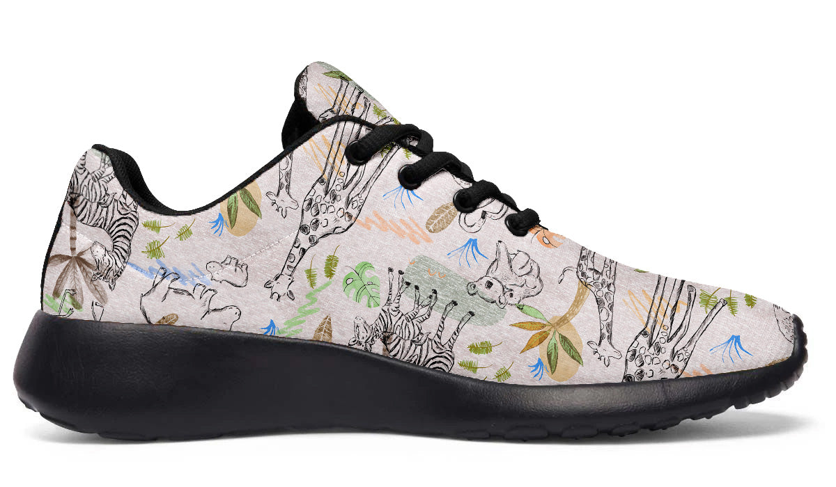 Safari Sneakers: Animal Doodle Sport Shoes