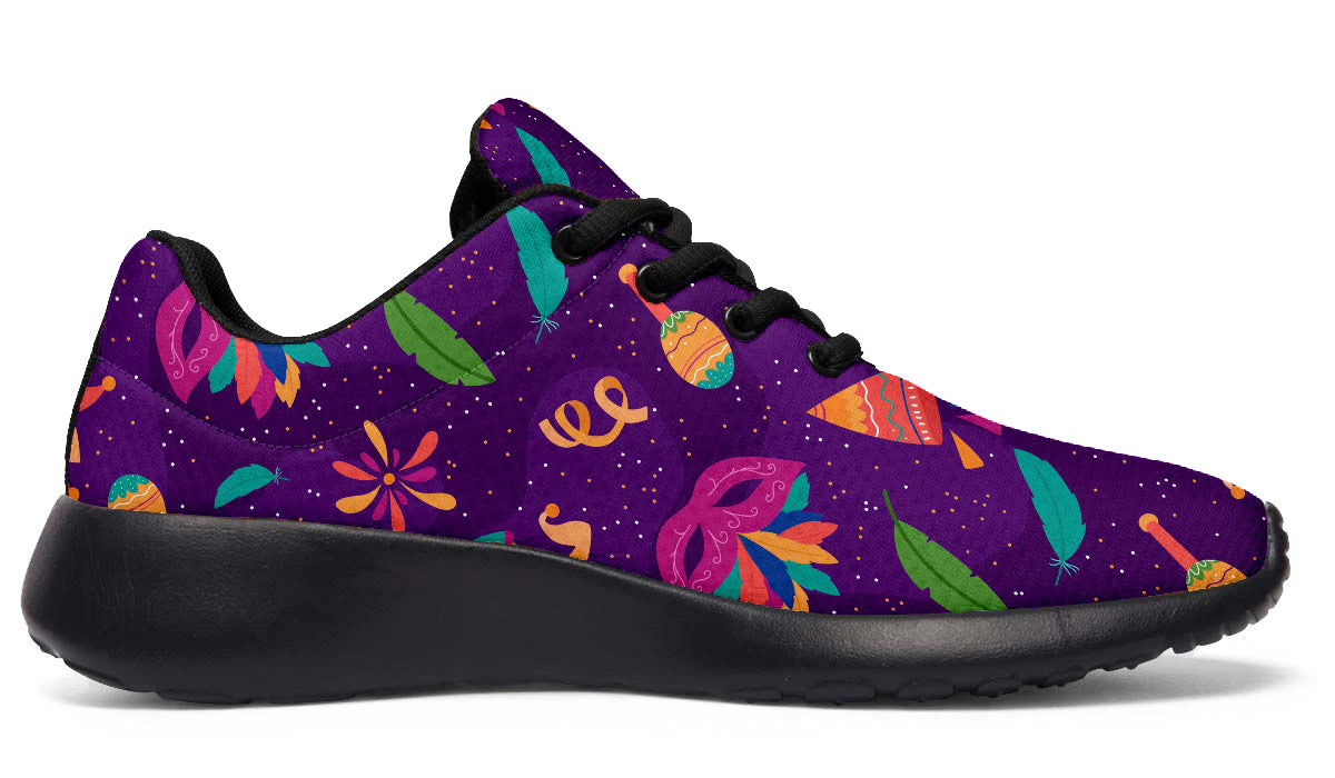 Mardi Gras Sneakers: Mardi Gras Pattern Sport Shoes