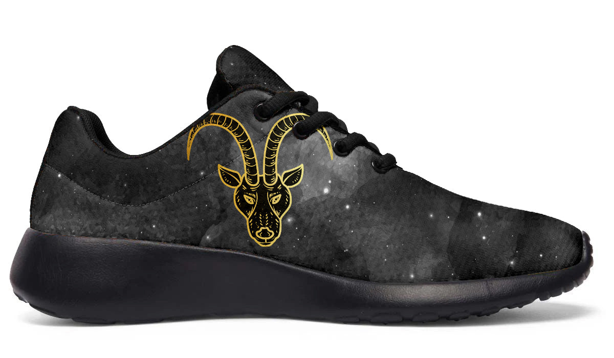 Capricorn Sneakers: Capricorn Zodiac Sign Illustration Sport Shoes