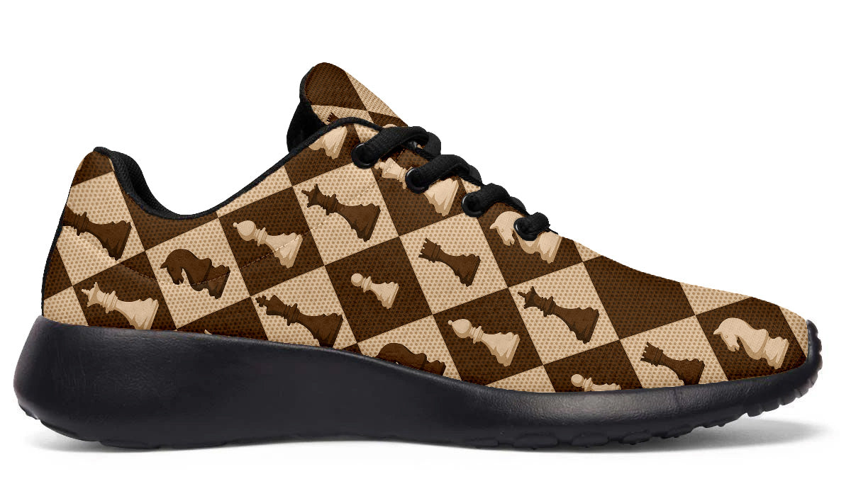 Chess Sneakers: Checkerboard Pattern Sport Shoes