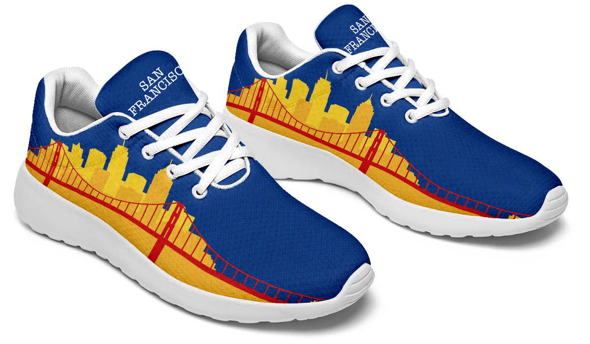 San Francisco Sneakers: Golden Gate Bridge Pattern Sport Shoes