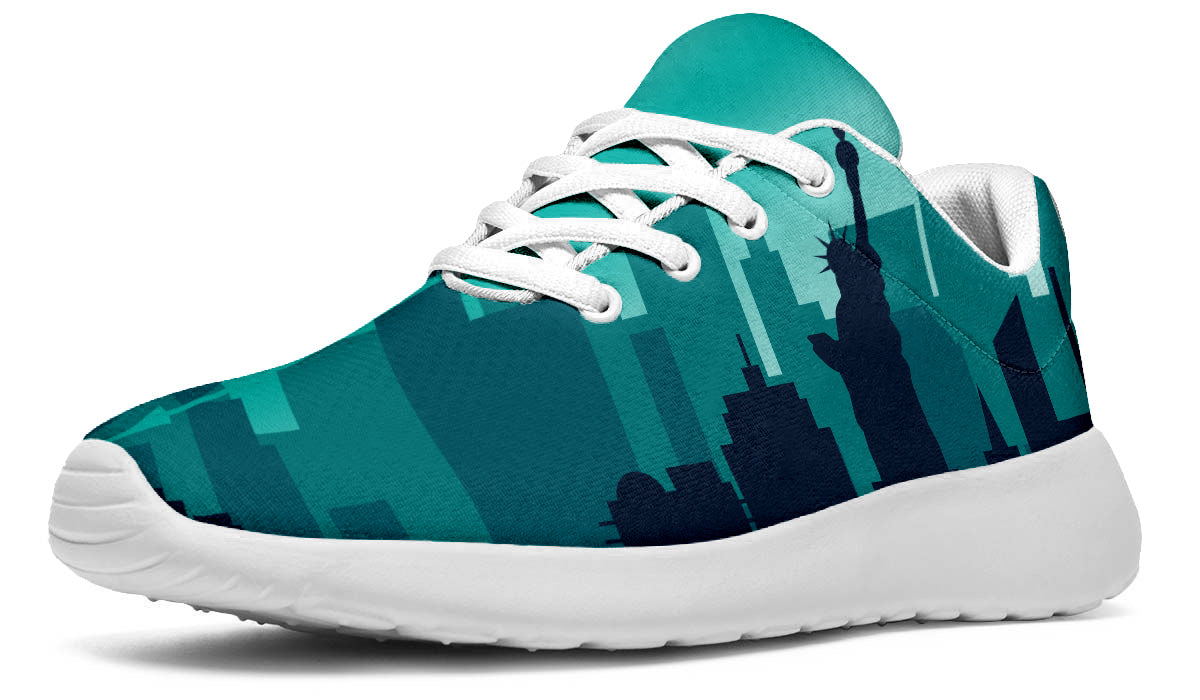 New York Sneakers: New York Skyline Pattern Sport Shoes