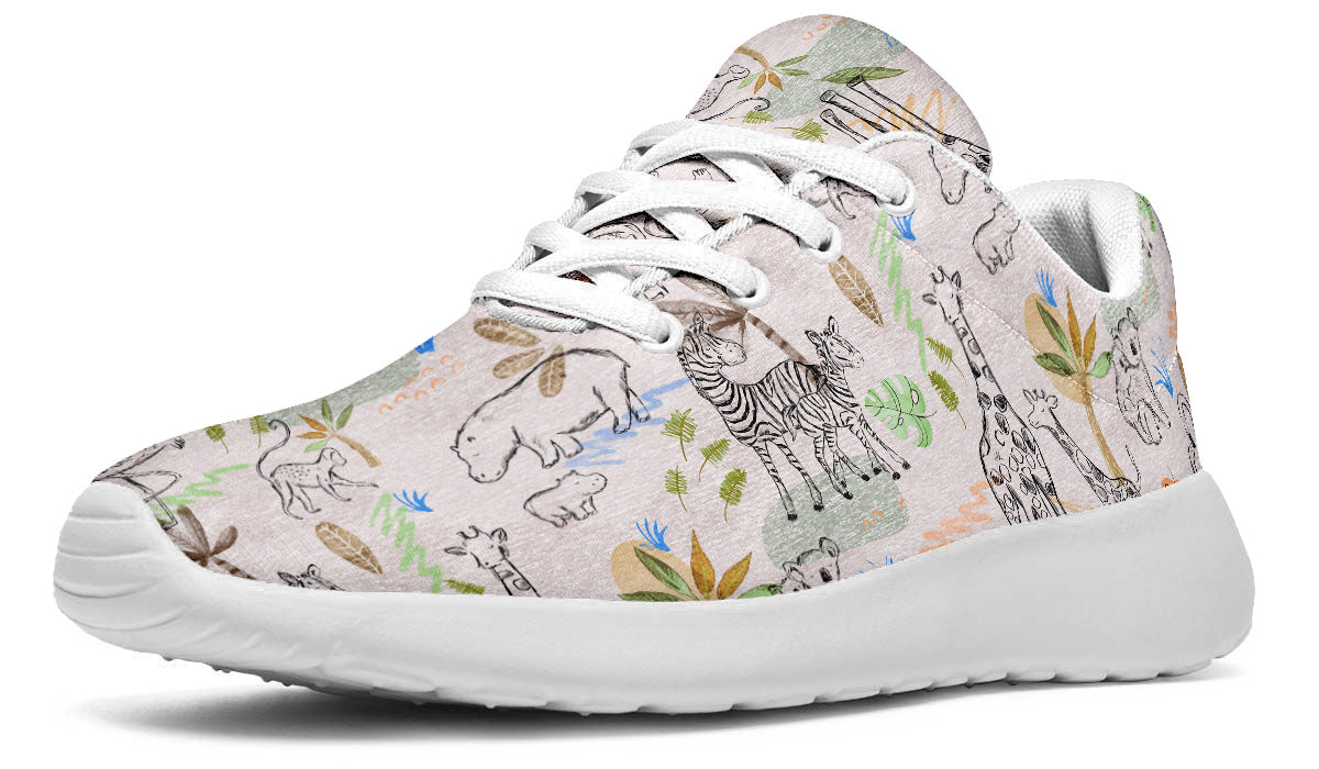 Safari Sneakers: Animal Doodle Sport Shoes
