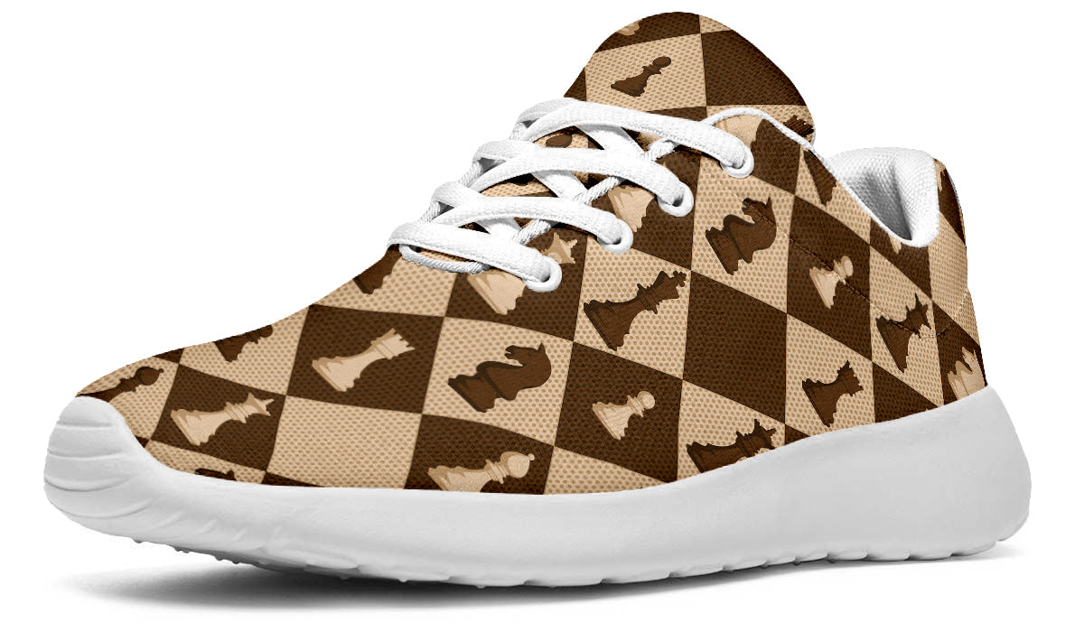 Chess Sneakers: Checkerboard Pattern Sport Shoes