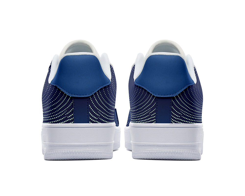 Emory Healthcare all-navy custom court sneakers 