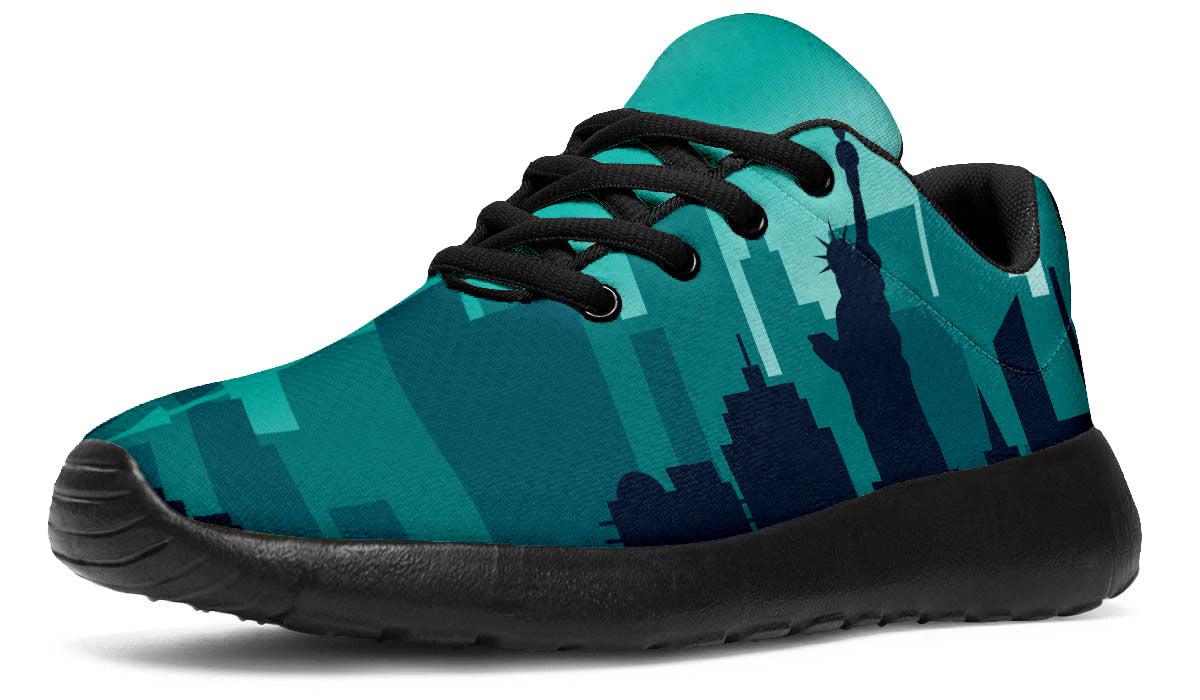 New York Sneakers: New York Skyline Pattern Sport Shoes