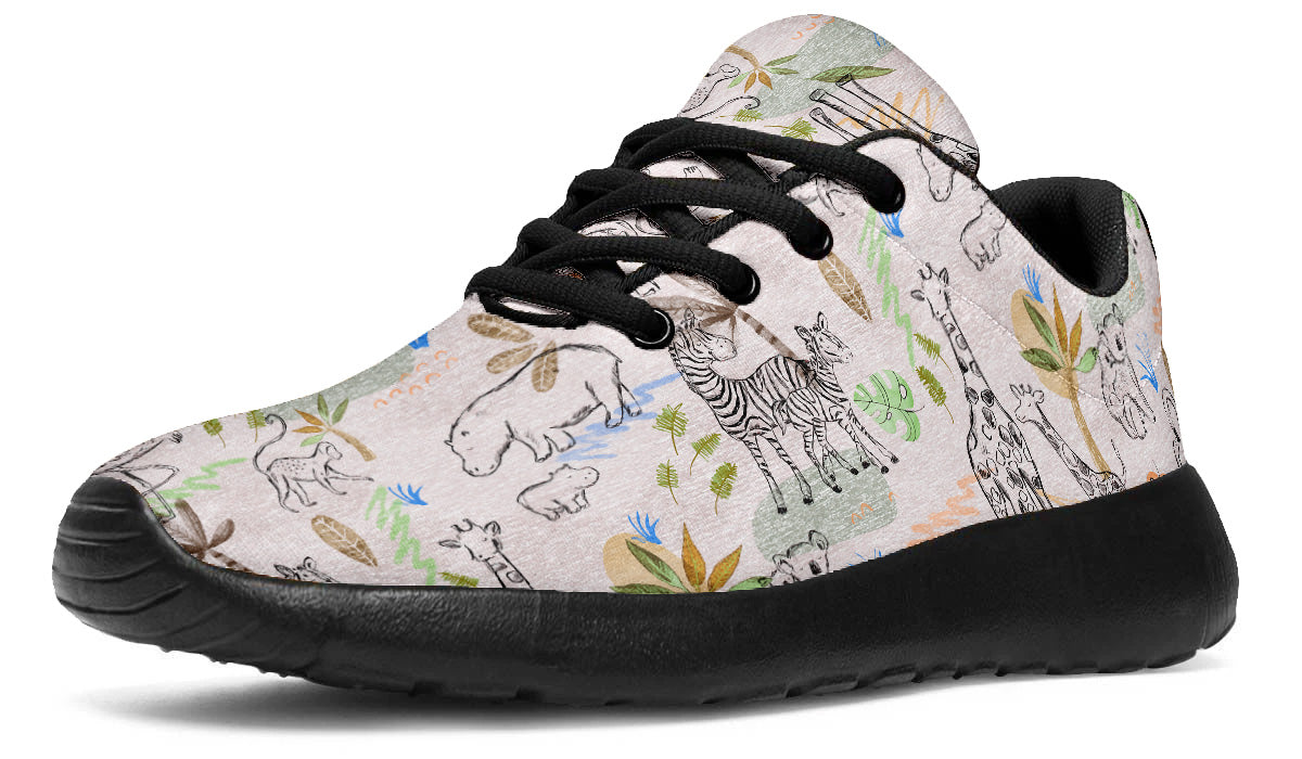 Safari Sneakers: Animal Doodle Sport Shoes