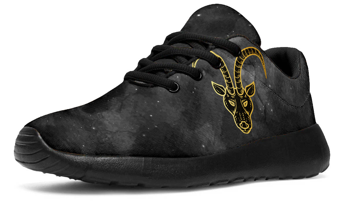 Capricorn Sneakers: Capricorn Zodiac Sign Illustration Sport Shoes