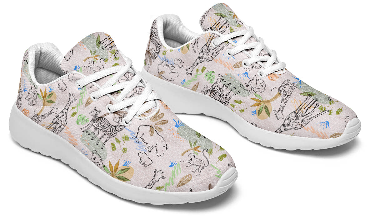 Safari Sneakers: Animal Doodle Sport Shoes