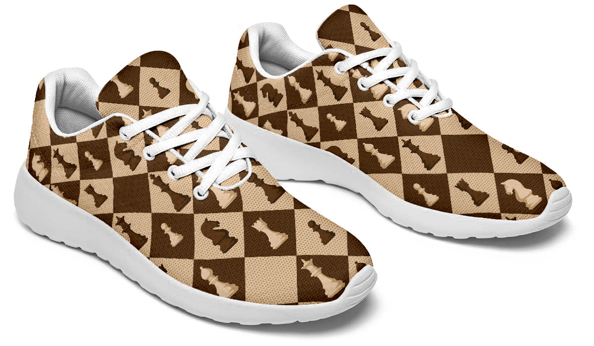 Chess Sneakers: Checkerboard Pattern Sport Shoes