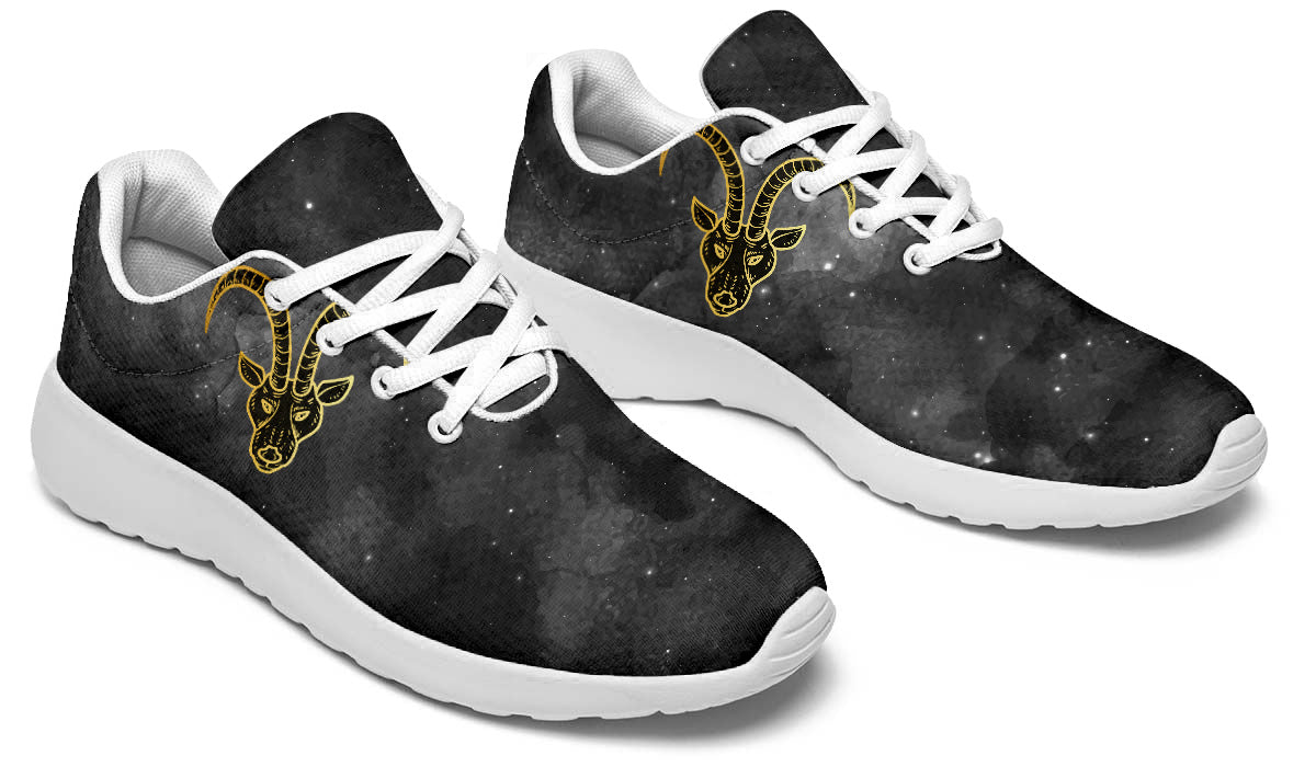 Capricorn Sneakers: Capricorn Zodiac Sign Illustration Sport Shoes