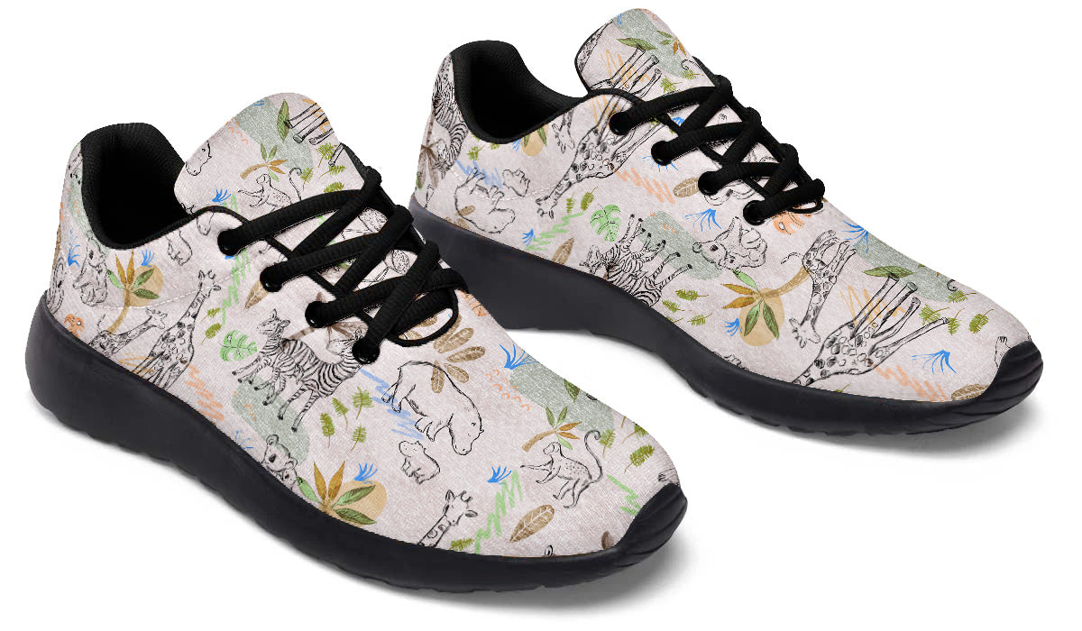 Safari Sneakers: Animal Doodle Sport Shoes