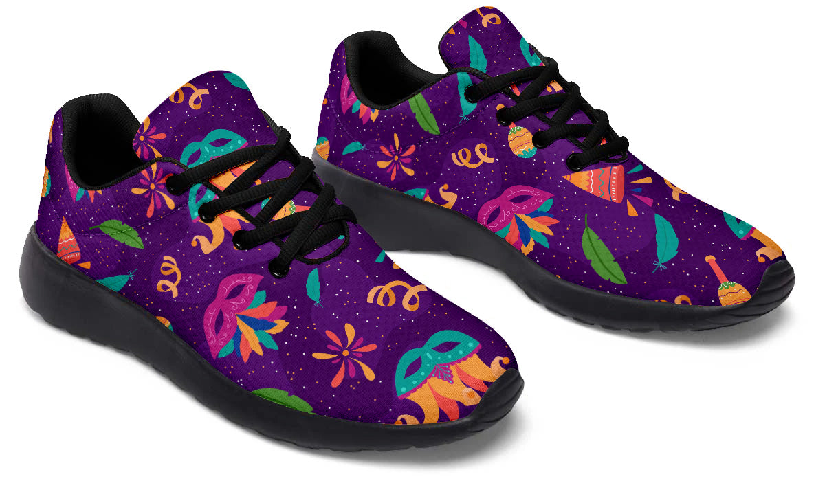Mardi Gras Sneakers: Mardi Gras Pattern Sport Shoes