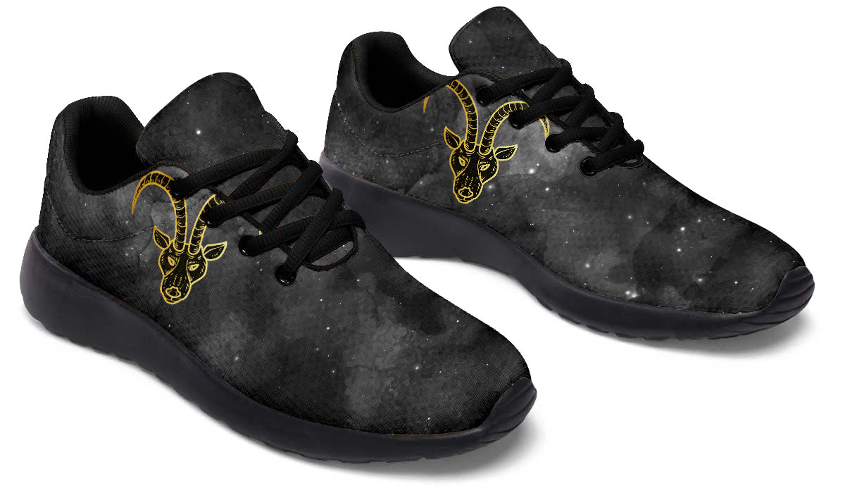 Capricorn Sneakers: Capricorn Zodiac Sign Illustration Sport Shoes