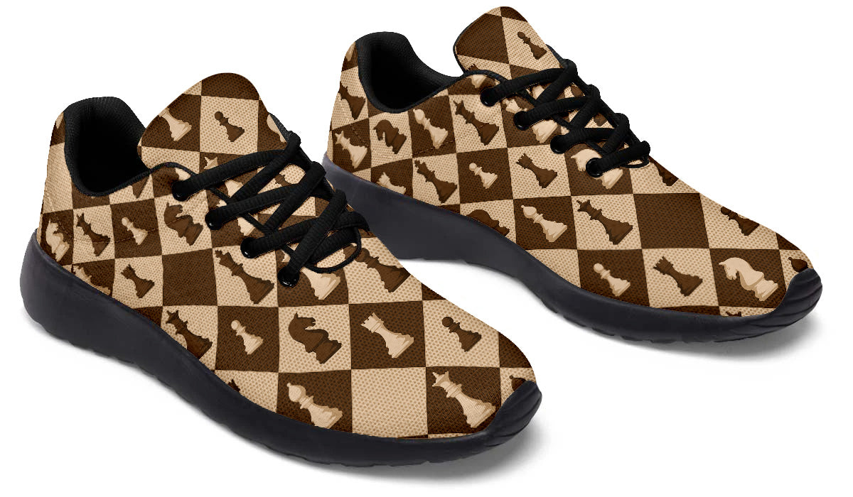 Chess Sneakers: Checkerboard Pattern Sport Shoes