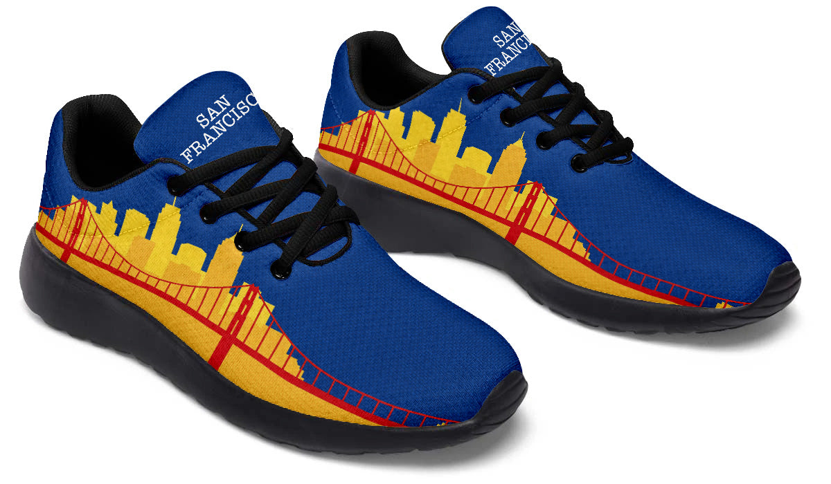 San Francisco Sneakers: Golden Gate Bridge Pattern Sport Shoes