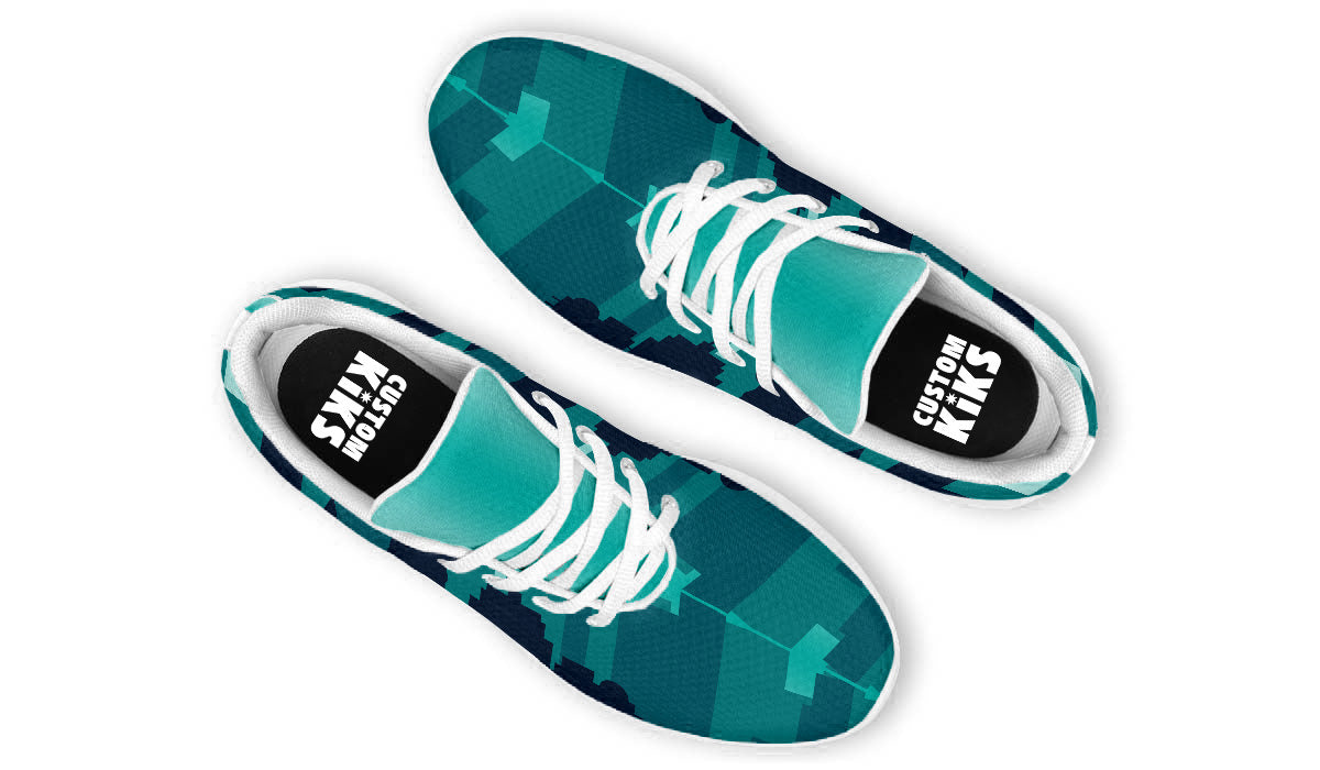 New York Sneakers: New York Skyline Pattern Sport Shoes