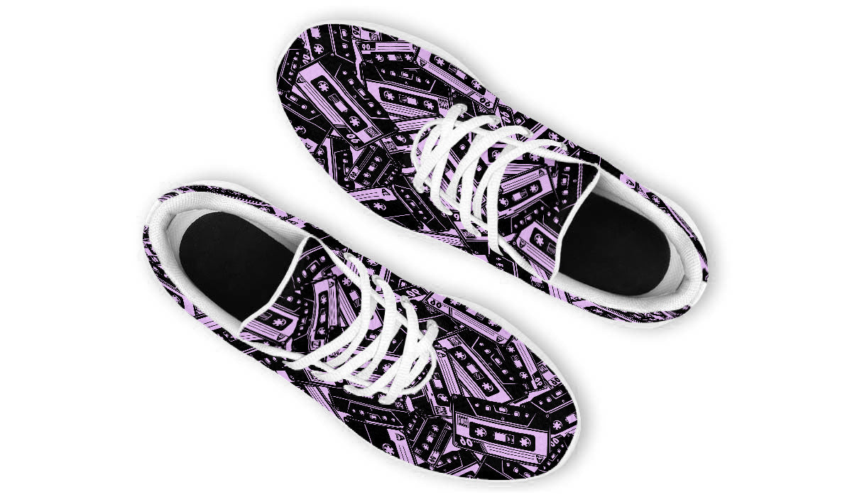 Cassette Sneakers: Cassette Tape Pattern Sport Shoes